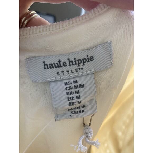 Haute Hippie NWT Cotton Stitch Embroidered Ivory Sleeveless Dress Size Medium - Picture 5 of 10